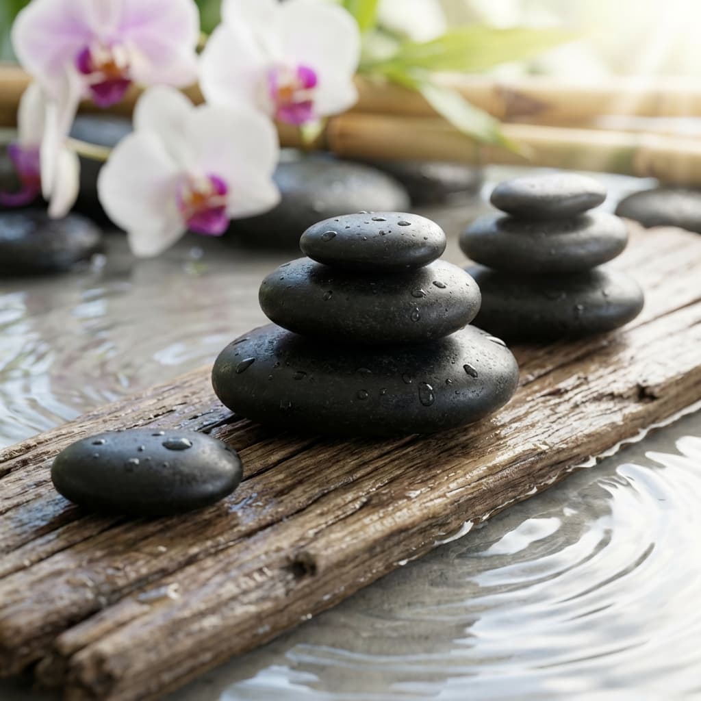 Zen Stones & Orchids